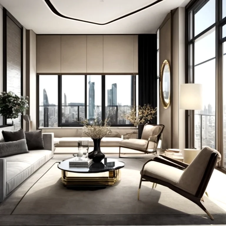 Salon élégant dans un appartement de luxe